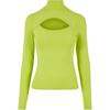 Urban Classics Womens/Ladies Cut Out Turtle Neck Long-Sleeved Top