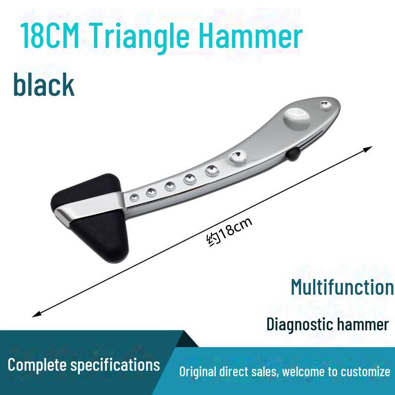 Multifunksjonell diagnostisk hammer i rustfritt stål med skala og rull