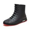 Couple Rain Boots Fashion Rubber Gumboot Non-slip Fishing Shoes for Men Waterproof Garden Work Boots for Women Botas Para Lluvia