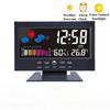 Voice Control Backlight Digital Weather Clock Date Week Temperature Humidity Weather Forecast 12/24H Electronic Clock Mini Clock