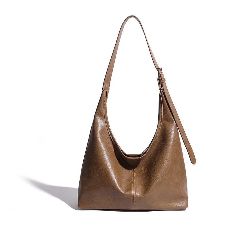 

Сумка большой вместимости женская ретро новая универсальная на плечо через плечо сумка-ведро классная сумка-тоут для поездок на работу хаки