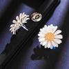 Women Brooch Sparkling Rhinestones Chrysanthemum Shape Lapel Pin Suits Coats Bags Scarves Badge Versatile Accessory