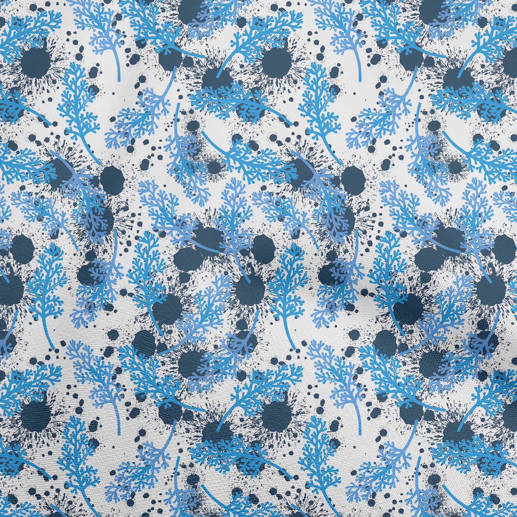 

oneOone Віскоза Georgette Baby Blue Fabric Leaves Material Dress Fabric Print Fabric By The Yard 42 Inch 42 Inch Wide - Viscose Chiffon небо синє кольору