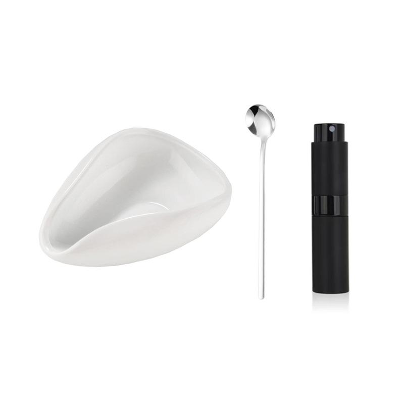 Coffee Beans Dose Trays Chinese Kung Fu Tea Set Bean Doesing Cup White Pottery Scoops