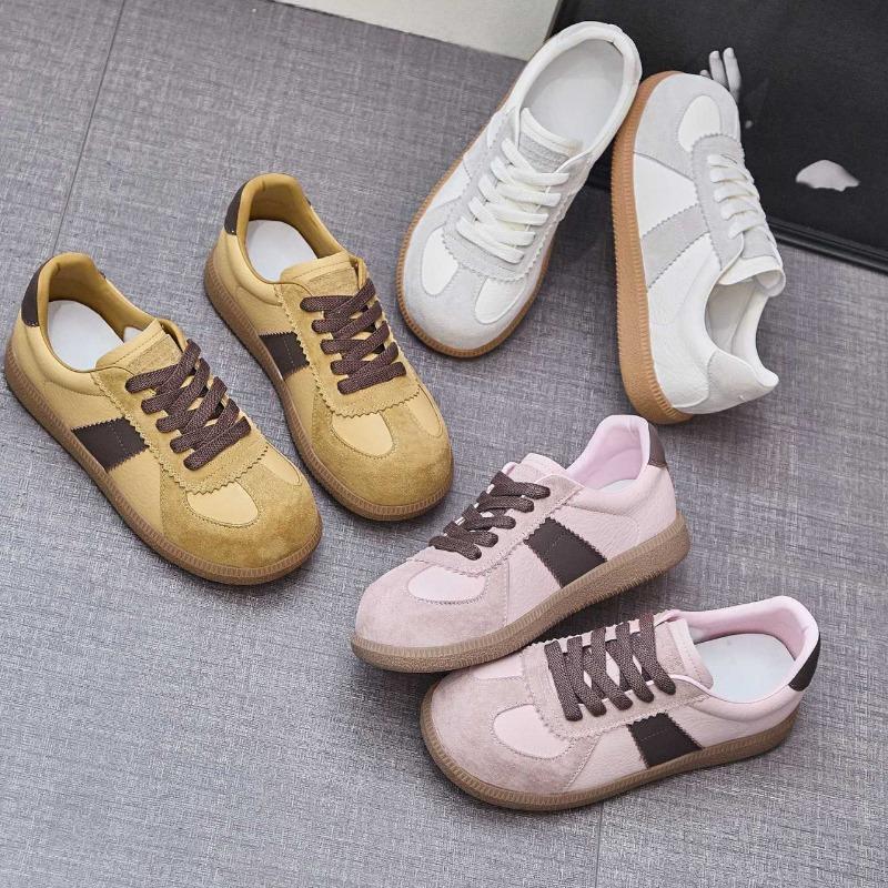 Leather soft sole spring new fashion versatile casual sports board shoes women's bread shoes tide