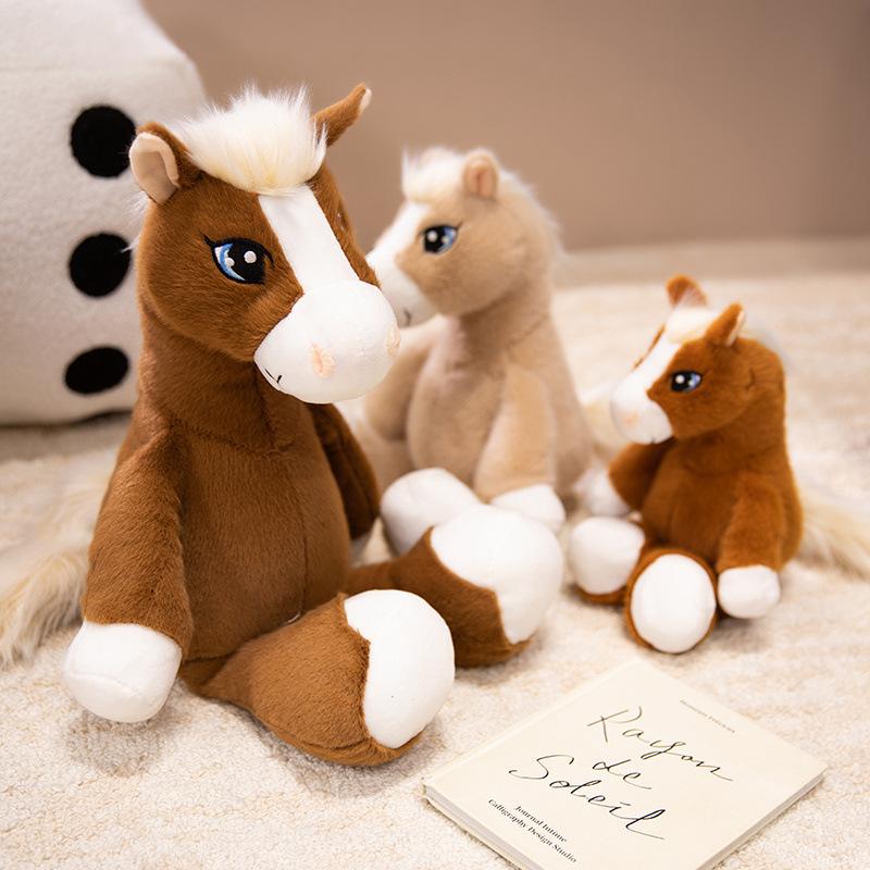 Year Of The Horse Mascot Zodiac Horse Plush Toy Sitting Hanging Legs Horse Doll Couple Pony Doll Children'S Gift