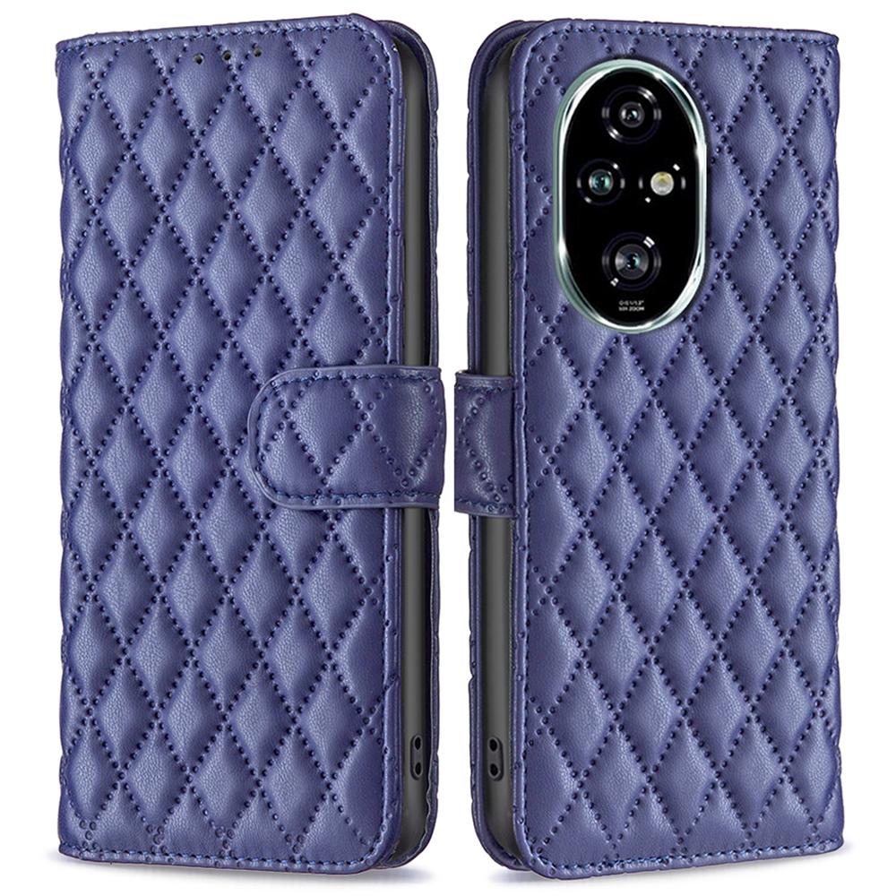 

BINFEN COLOR BF Style-14 For Honor 200 Pro 5G Wallet Case Rhombus Leather Phone Cover Blue