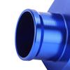 Universal Water Temp Joint Pipe, Aluminum Water Temp Temperature Joint Pipe Sensor Gauge Radiator Hose Adapter with Clamps, Blue 26mm