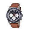 Men’s Chronograph Quartz Brown Leather Strap Blue Dial 44mm Watch 14602134