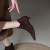 Fashion NEW Autumn Women Ankle Boots Sheep Suede Shoes Pointed Toe High Heel Shoes Women Concise Thin Heel Boots for Woman Botines Mujer