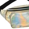 Waist Carry ,with Adjustable Strap, Resistant Shiny Chest Pocket Holographic for Cycling Women