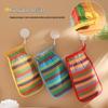 Double-Layer Thick Rainbow Stripe Exfoliating Bath Towel and Gloves Set