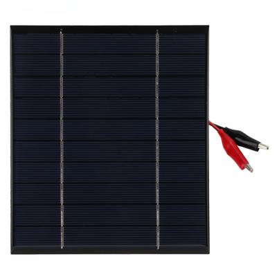 Panel słoneczny Mini 2,5W 5V Moduł Panelu Komórki Słonecznej Polikrystalicznej Panel Słoneczny Epoksydowy DIY Klips Krokodylkowy