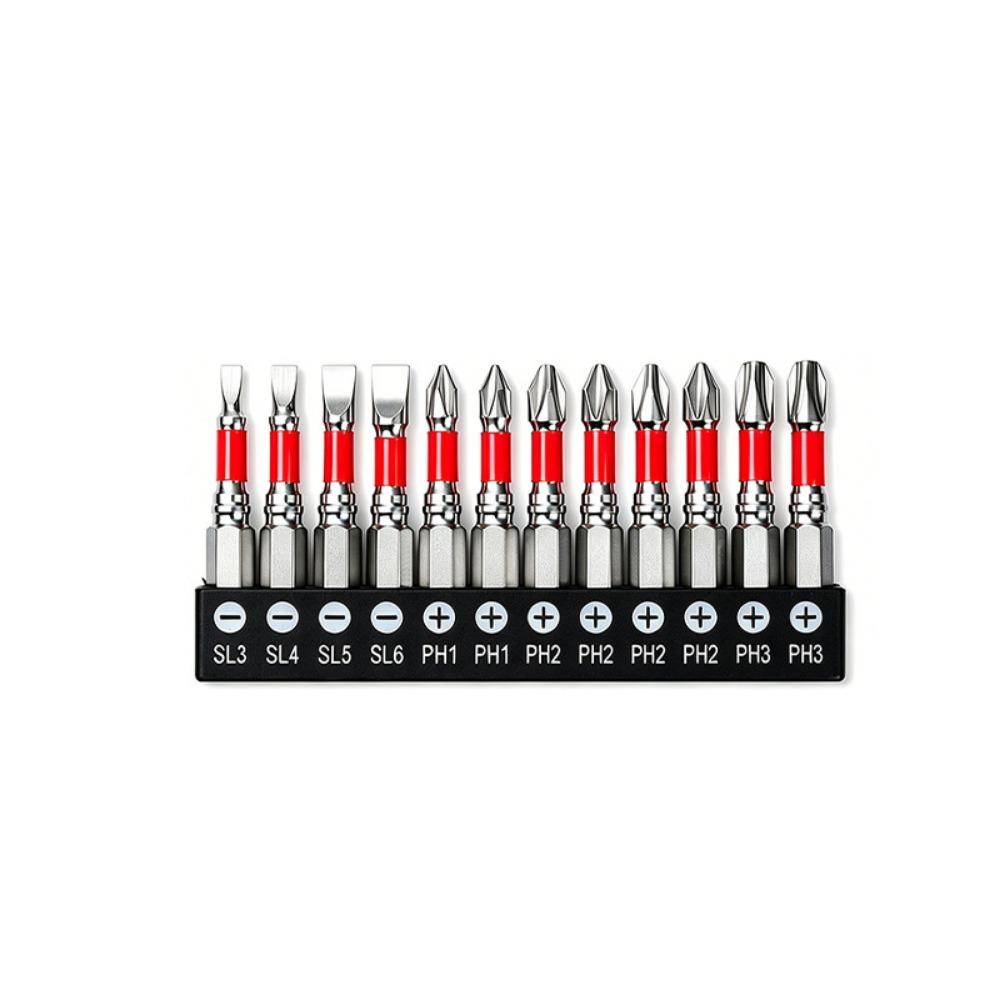10/12/34 pcs Non-Slip Magnetic Hex Screwdriver Bits S2 Steel Slotted Torx Hex Bit Kit  Woodworking