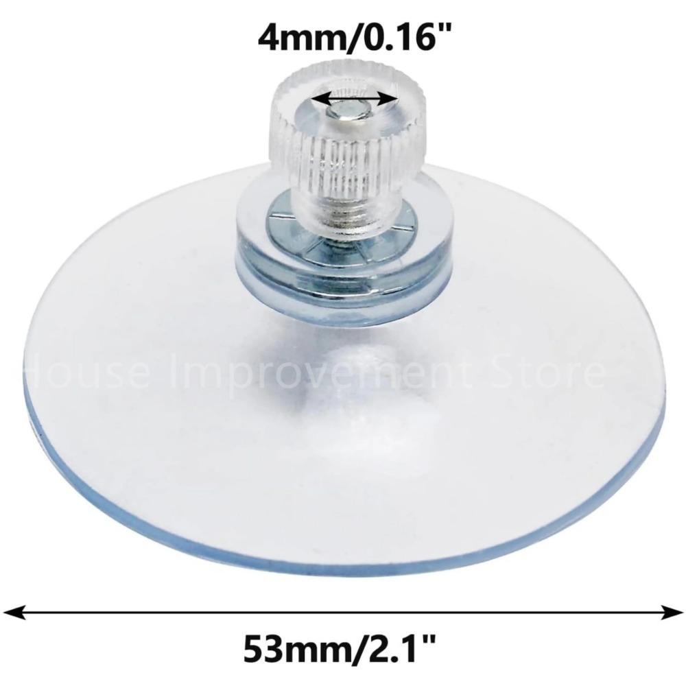 5PCS Plastic Sucker Pad Holder 25/32/41/53 Mm with Screw Clear PVC Sucker Pads Extra Strong Suction Cup Glass Suction Holder