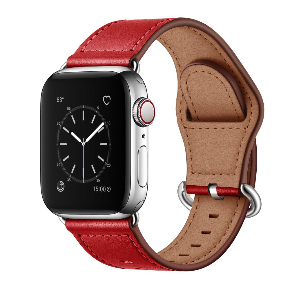 Echtes Lederarmband für Apple Watch Band 44mm 45mm 42mm Luxus-Uhrenarmband für IWatch Serie 7 3 4 5 6 Se 4 Mode-Uhrenarmband