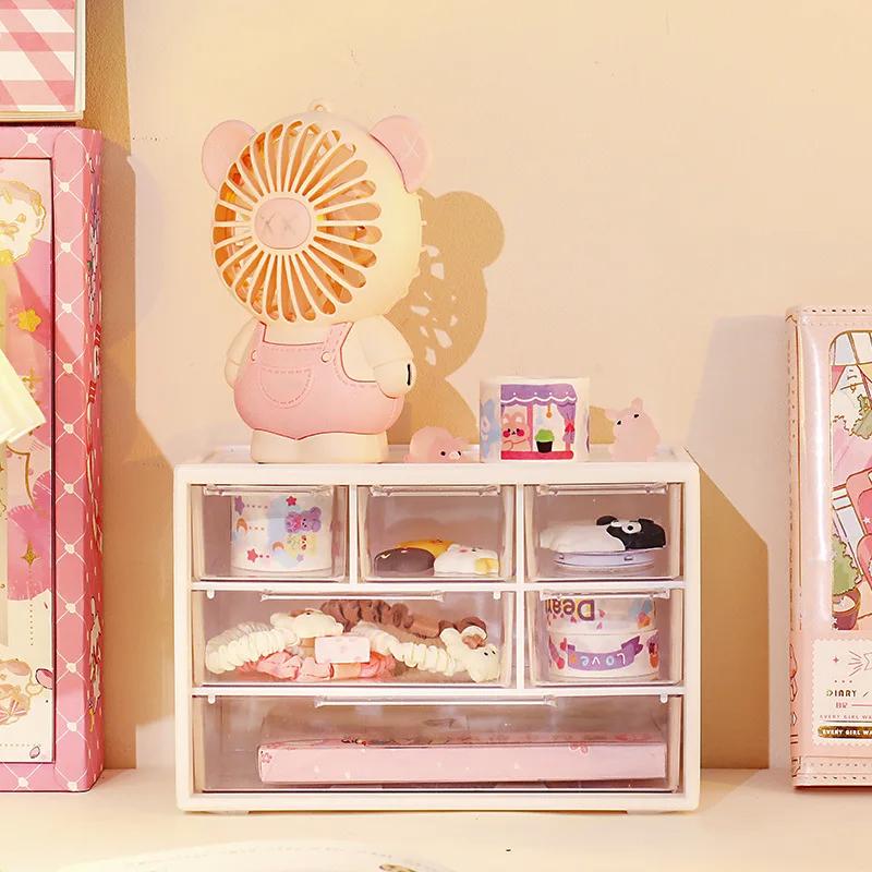 Six Grid Storage Box Large Capacity Storage Box Cosmetic Stationery Drawer Storage Box