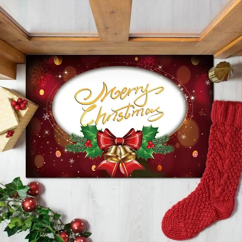 

Charming Christmas Rug -Soft & Festive Gift Design Doormat Non-Slip Entrance Decor Perfect Holiday Season Present Decoration 40x60cm