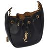 Saint Laurent Cassandre Supple Bucket Bag Nero/Caramel Co Women Bags Black 840888-AAFC0-1113
