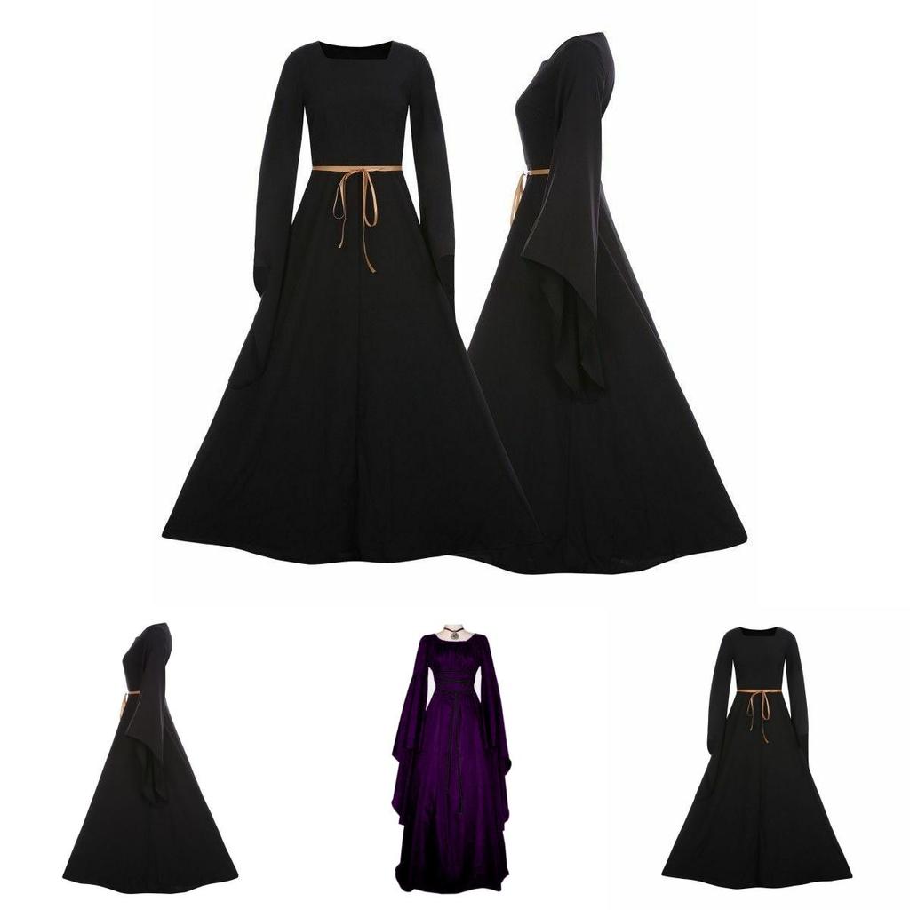 Elegant Victorian Renaissance Gothic Costume Gown For Cosplay And Fantasy Events