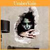 3d Realistic Horrifying Halloween Wall Breakthrough Ghost Girl Wall Sticker Removable Pvc Decor For Living Room And Hallway