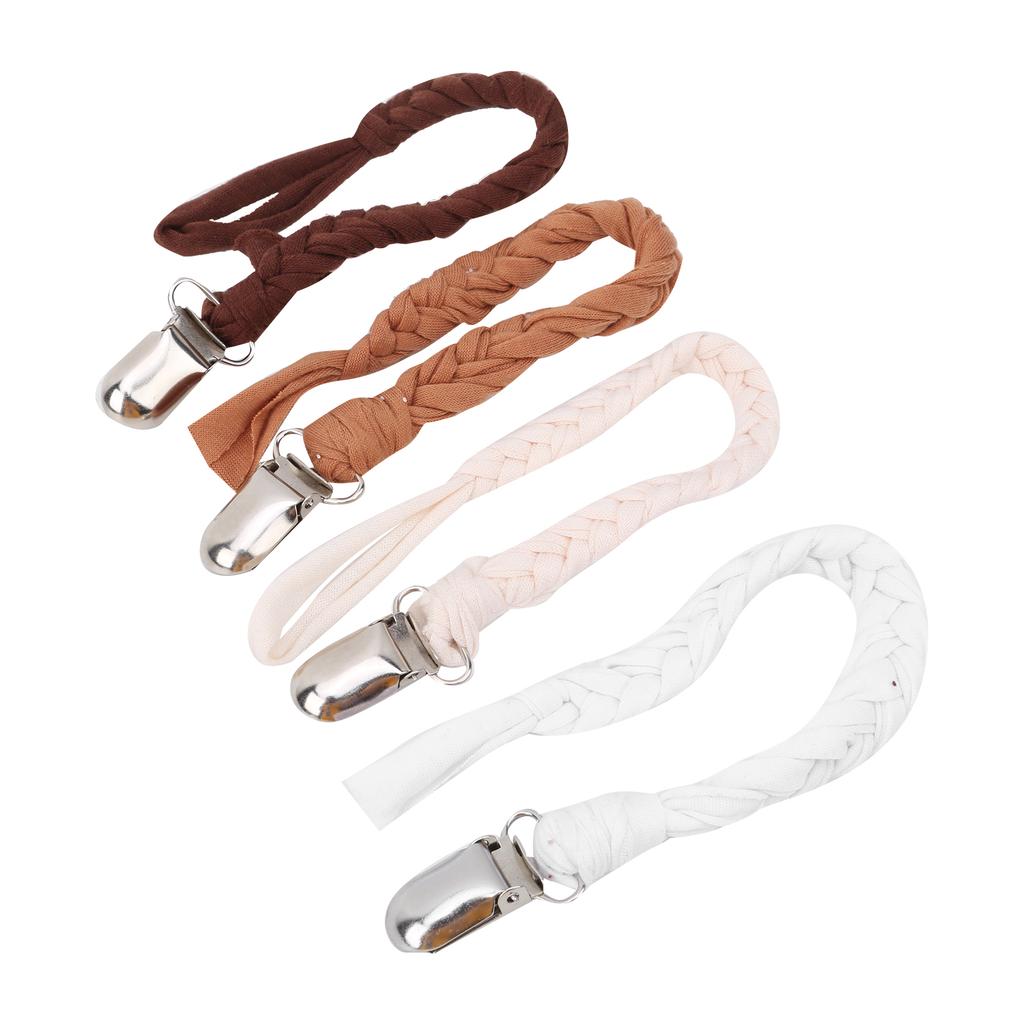 4pcs Baby Knitted Pacifier Clip Portable Infant Pacifier Chain Holders AccessoryStyle 2