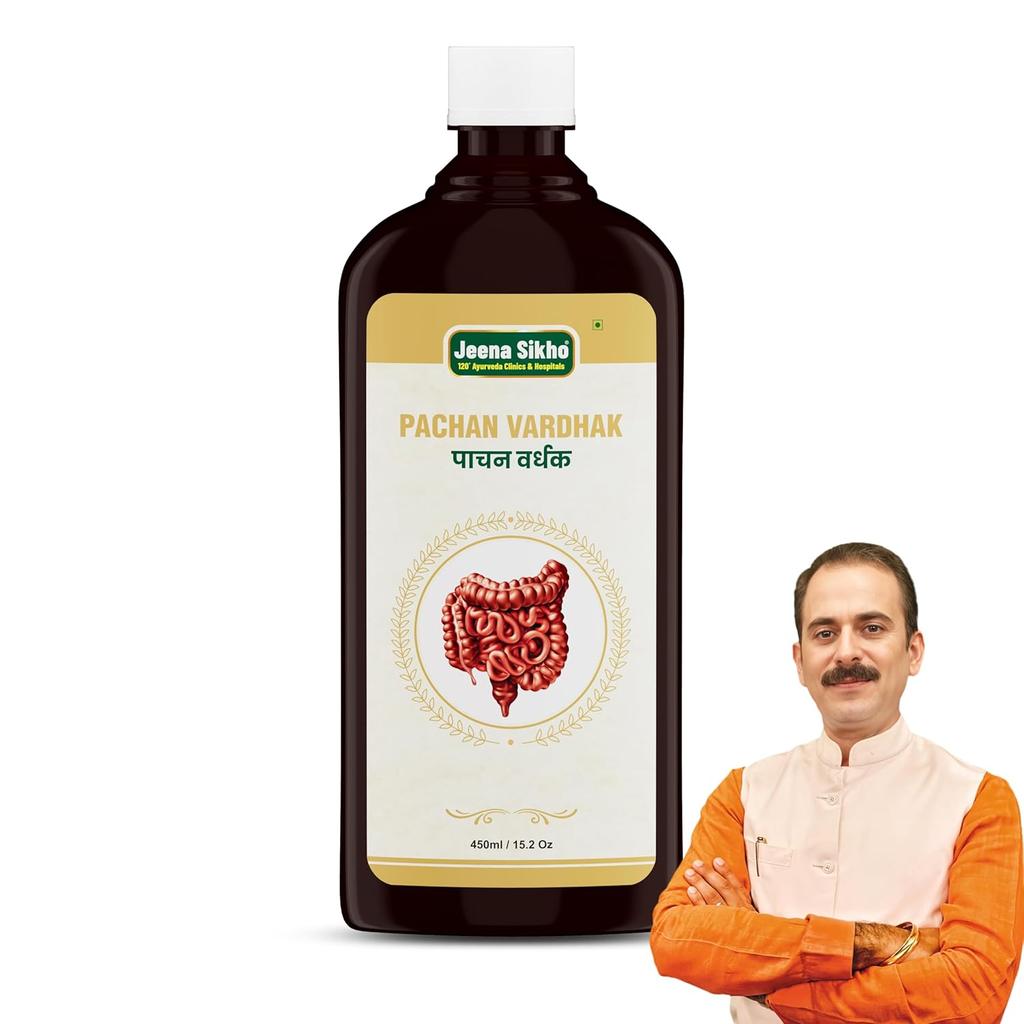 Jeena Sikho Pachan Vardhak Tonic Sugar Free Herbal Digestive Syrup Gut Wellness Support 450 ml Natural Formula