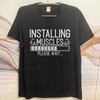 new cotton tshirt Plus Size summer Women tshirt Installing Muscles Please Wait Short Sleeve Travel Oneck tops male teeshirt