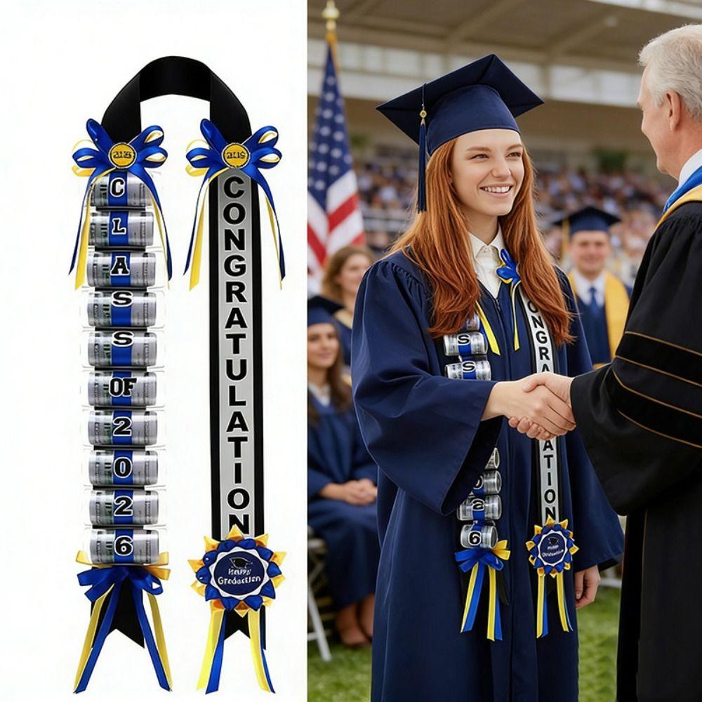 Elegant Design DIY Ribbon Wreath Kit With Cash Holder DIY Craft Ribbon Rolls Graduation Parties