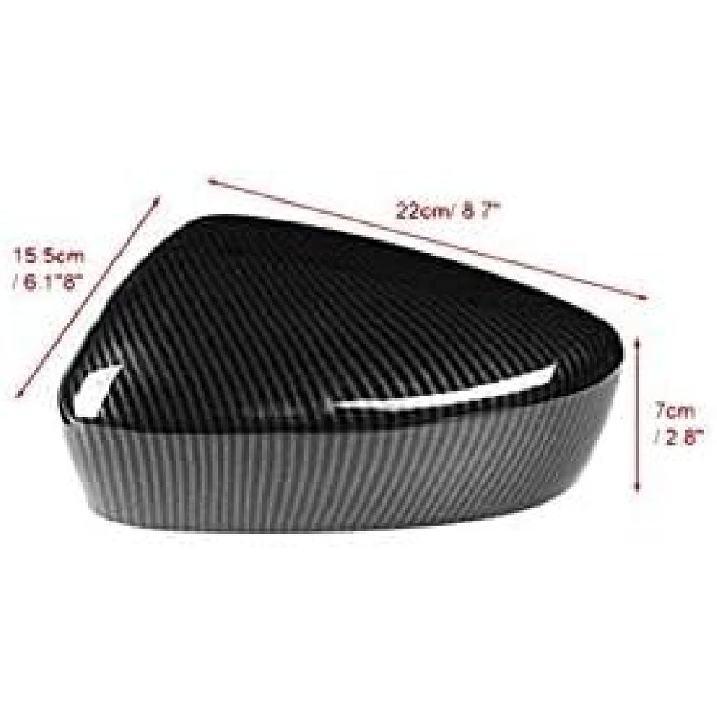 2 Peças Tampas de Cobertura para Espelho Retrovisor Lateral Porta Traseira Acessórios de Acabamento para Mazda 3 Axela 2014 2015 2016 2017 2018 Fibra de Carbono