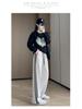 2025 New Spring Casual Girls' Sweatpants - Junior & High School, Loose Straight-Leg Wide Pants