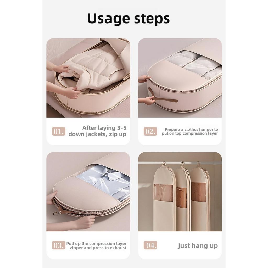 Hanging, Compressed, Dust-proof, Clothing, Down Jacket, Storage Bag, Dust Bag, Wardrobe, Seasonal Change, Transparent