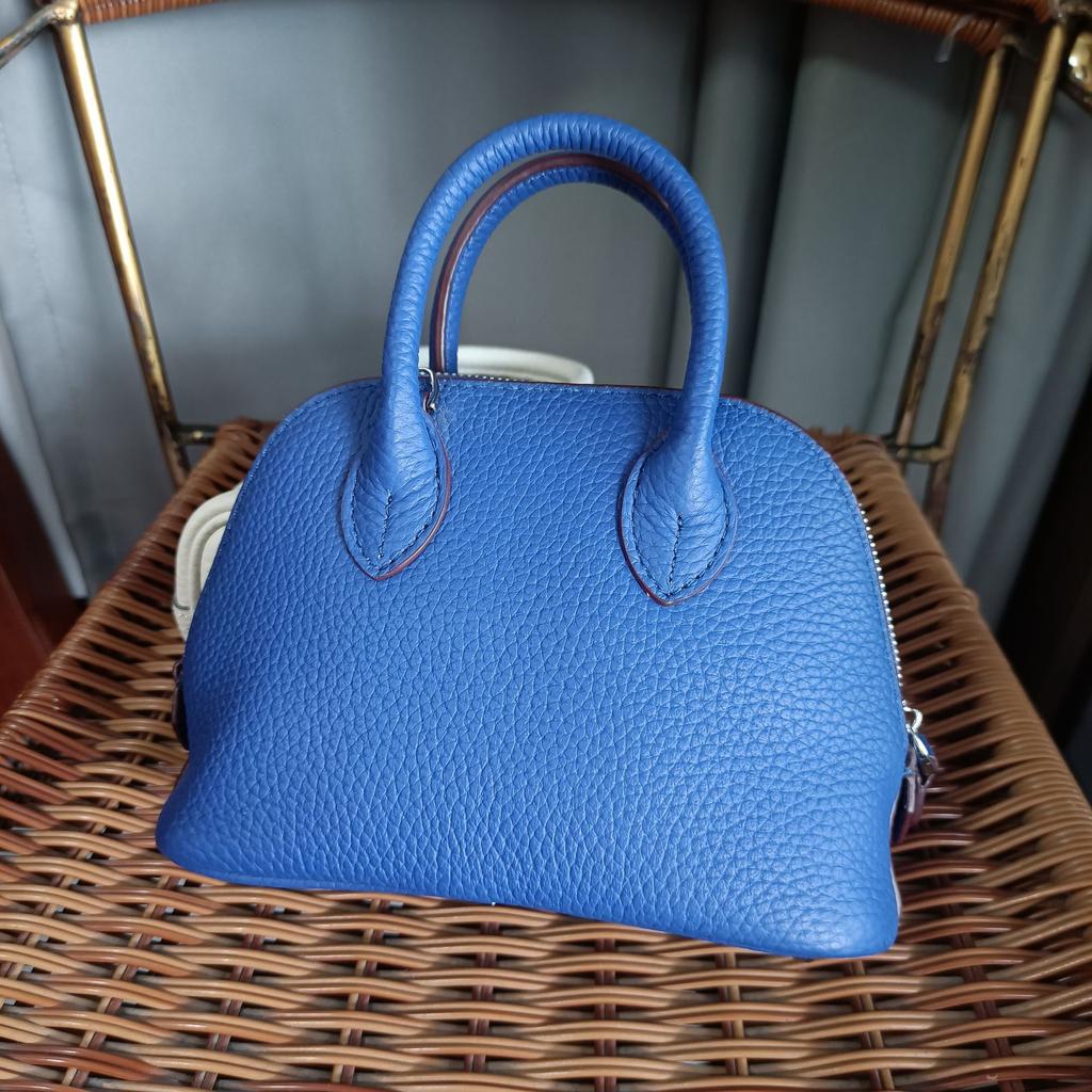 Handheld Crossbody Bowling Bag Neue Bolide Bag Reißverschluss Mini Head Leder Umhängetasche Klassische Shell Bag