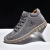 Large Size Hand-stitching Ankle Boots For Women Casual Shoes Split Leather Shoes Women Loafers Moccasins Women Flats Shoes