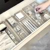Transparent Modular Drawer Organizer Set-Multi-Use Storage Trays for Makeup Skincare Kitchen Tool & Bathroom Vanity Organization