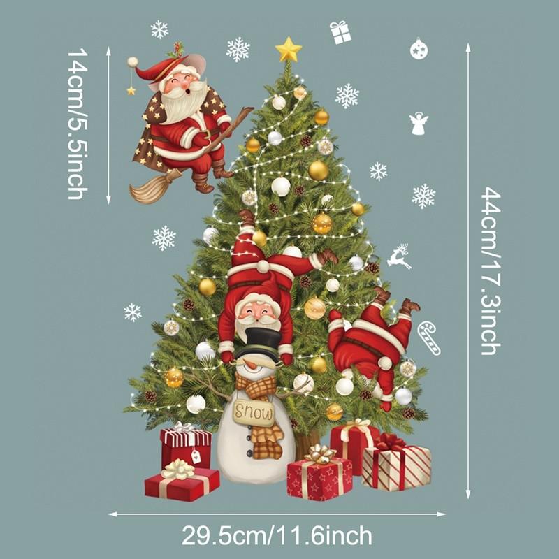 Christmas Wall Window Stickers Marry Christmas Decoration For Home 2025 Christmas Ornaments Xmas Navidad Gift New Year 2025