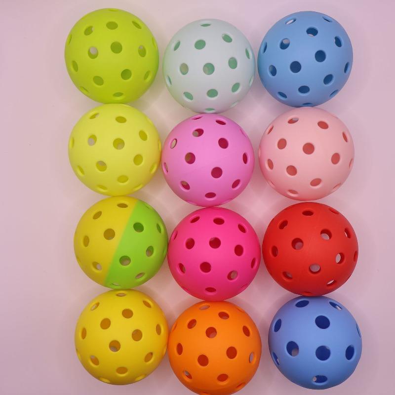 Pickleball Ball Competition Pickleball Rolling Plastic Ball Glowing Pickleball Pickle Ball with 40 Holes Racquet Sports