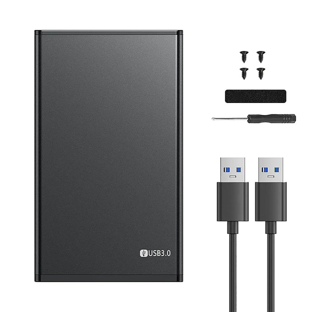 

USB 3.0 Корпус для 2,5-дюймового жесткого диска SATA HDD SSD Внешний корпус для жесткого диска 5 Гбит/с Алюминиевый бокс для ПК Ноутбука чёрный