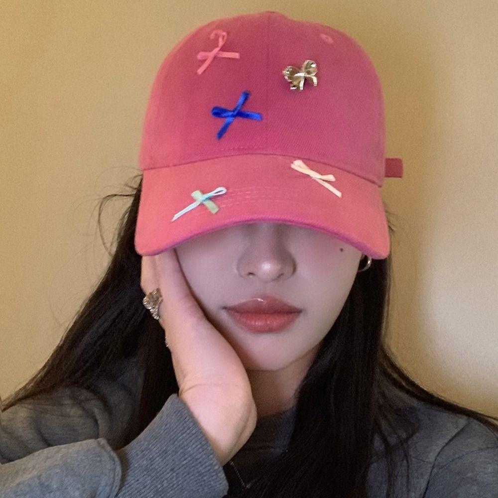 

Rhinestone Bow Bow Baseball Cap Sun Cap Peaked Cap Casual Bowknot Baseball Hat Sports