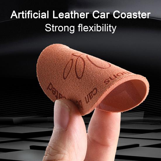 

2 шт. замша из искусственной кожи, автомобильный коврик для чашки с водой, коврик в виде лапы животного с буквенным принтом, автоподставка, противоскользящая круглая подставка для бутылки, салон автомобиля