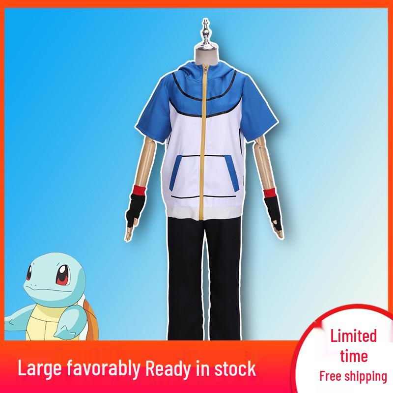 Summer Anime Pokémon Baby Ash Cosplay Costume Set
