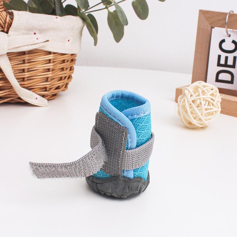 4 peças Sapatos para Cães para Todas as Estações Sapatos Respiráveis para Cães Pequenos Botas Botinhas Protetor de Pata Sapatos para Filhotes Gatos Botinhas Sola Antiderrapante