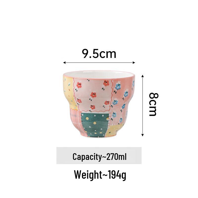 ZISIZ Colorful Patchwork Ceramic Bowl Set