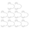 10pcs Cheek Retractor Transparent Disposable Dental Mouth Opener for Dental Clinics M