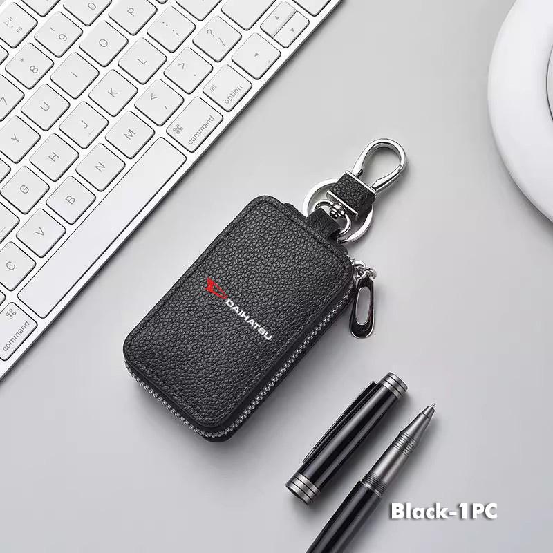 

For Daihatsu Car Key Storage Bag Leather Zipper Key Organization Cover Luxio Terios Sirion Mira Materia Rocky Move Terios YRV