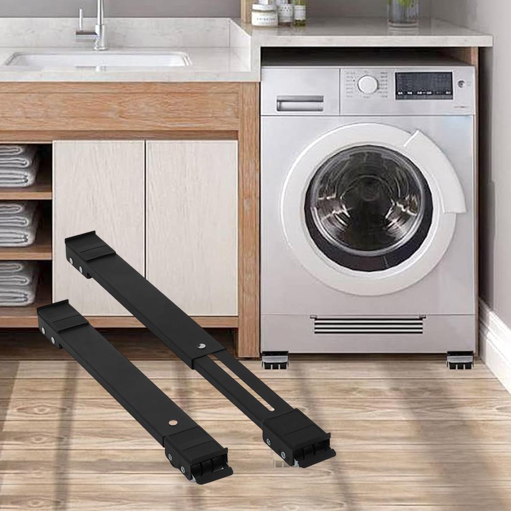 24 Wheel Washing Machine Base Holder Extendable Furniture Moving Tool Heavy Duty Refrigerator Base Mount for Kitchen Bathroom