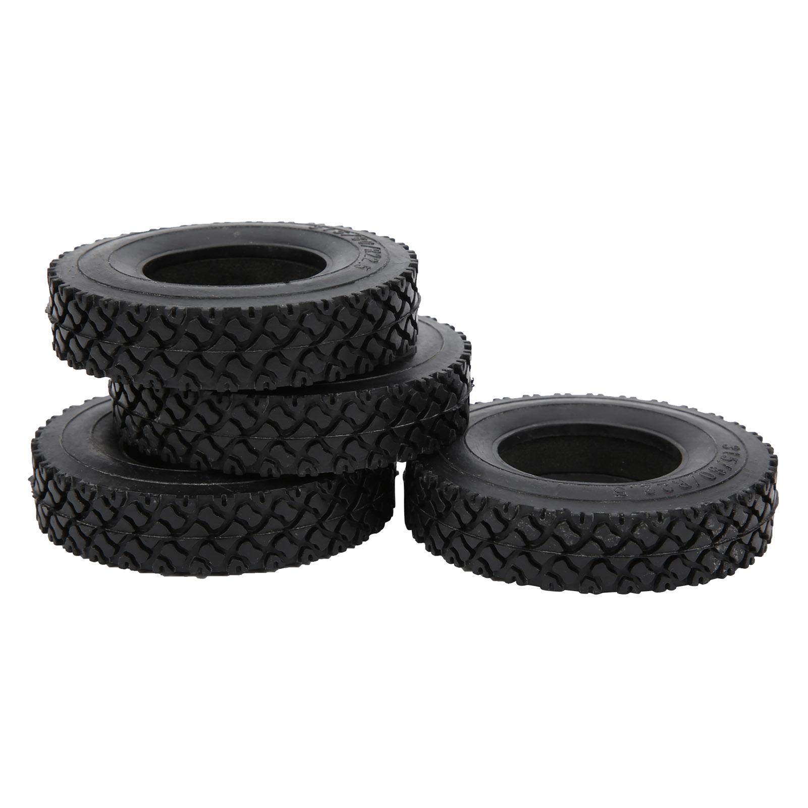 

4Pcs 20mm Width Shoe Sole Pattern Tyre for Tamiya Tractor Truck 1 14 RC Car Black