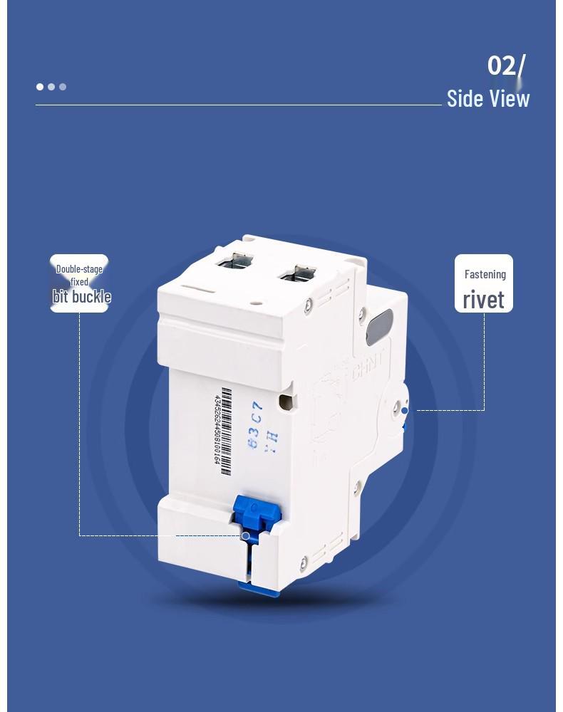 CHINT NXBLE-63YH 40A/63A Residual Current Circuit Breaker, 1P+N, 2P Dual Position Air Switch for Household Use.