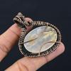 Tiger Dendrite Gemstone Pure Copper Wire Wrapped Handmade Pendant Jewelry