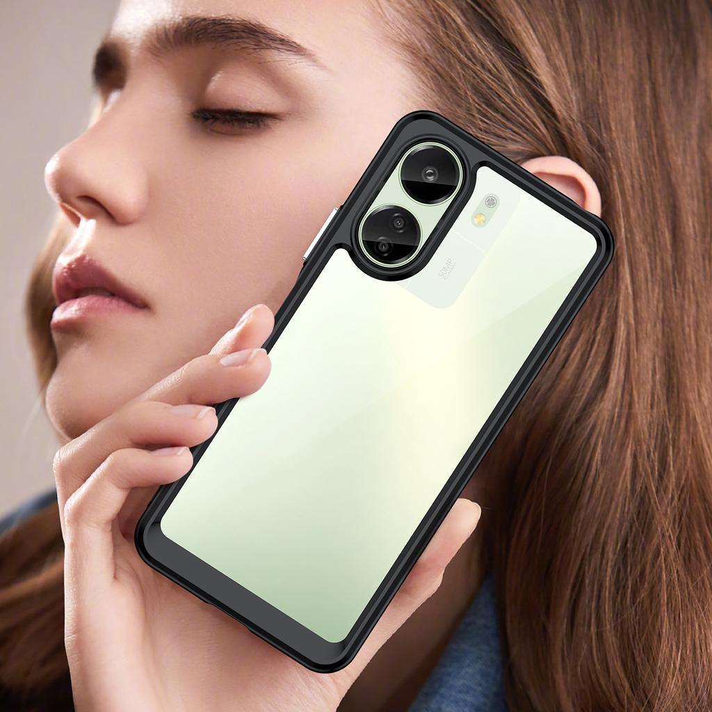 Colorfull Transparent TPU Case for Xiaomi Redmi 13C 12C 12 5G Protective Cover Frame for Redmi 12 10 5G A1 A2 Plus Full Protection Clear Cover